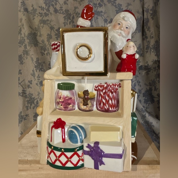 VTG Lenox Holiday Village Collection Santa Musical Candy Box - Picture 9 of 12